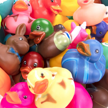 50-Pack Assorted Rubber Ducks Baby Bath Toys I Baby Shower Mini Rubber Ducks In Bulk I Baby Pool Jeep Ducks For Toddler Party Favors I Kids Infant Bathtub Toys Rubber Duckies I Baby Pool Birthday Gift