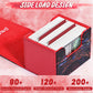 Uaono Deck Box For Mtg Cards, Trading Card Storage Box Holds 120+ Sleeved Commander Deck, Pu Leather Card Box Suits Tcg Magic Cards With 2 Dividers (Red,Flame)