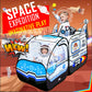 Kids Pop Up Play Tent - Spaceship Indoor Outdoor Rocket Ship Playhouse Tent Games Party Children Foldable Tent Birthday Toy For