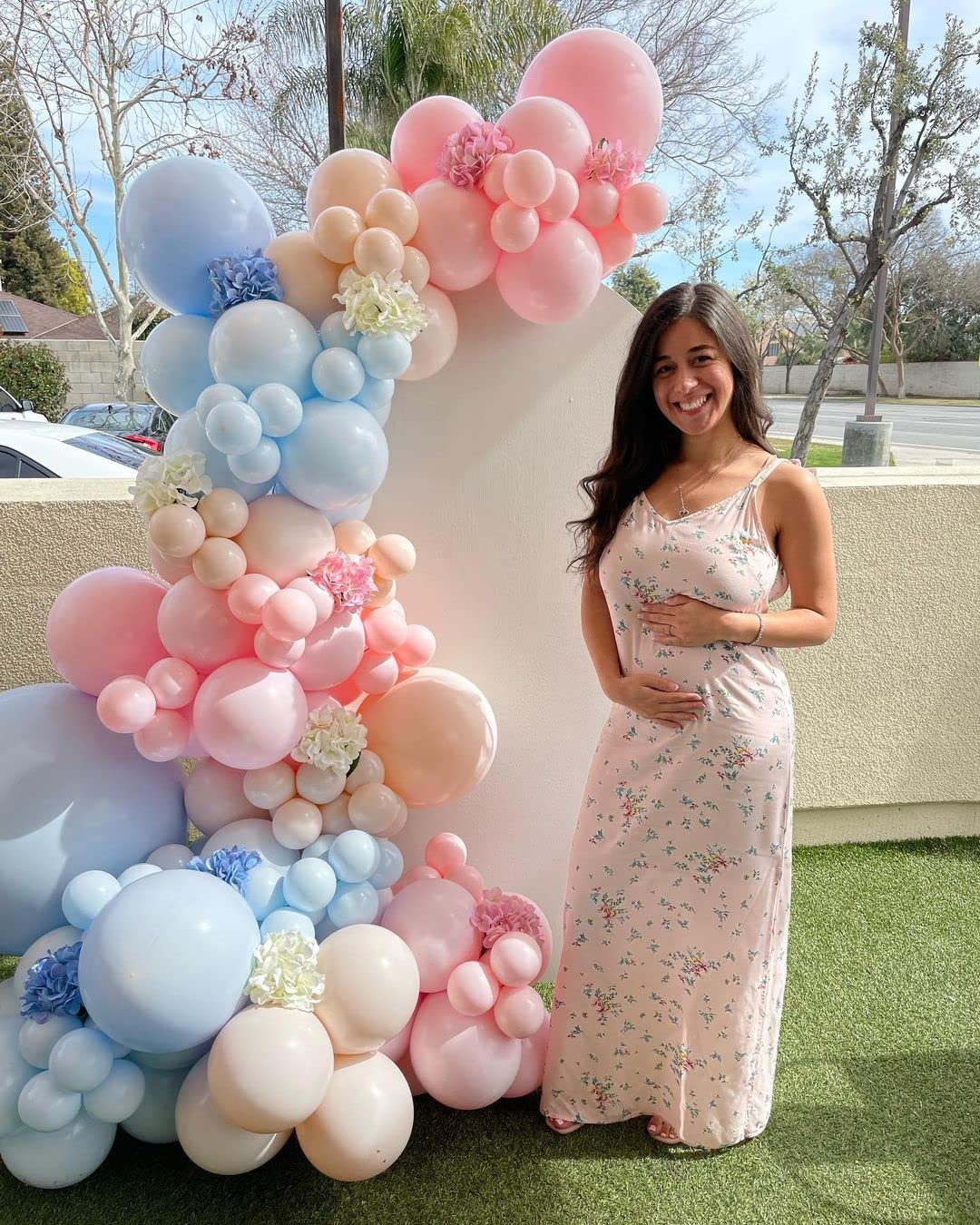 140Pcs Pastel Blue Balloons Baby Blue Balloon Garland Arch Kit 5/10/12/18 Inch Latex Light Blue Balloons Different Sizes As Gend