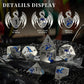 Metal Dnd Dice, Hnccesg Dragon Metallic D&D Dice Set 7 Pcs For Dungeons And Dragon Ttrpg Games, Polyhedral Rpg Dice Set With Gif
