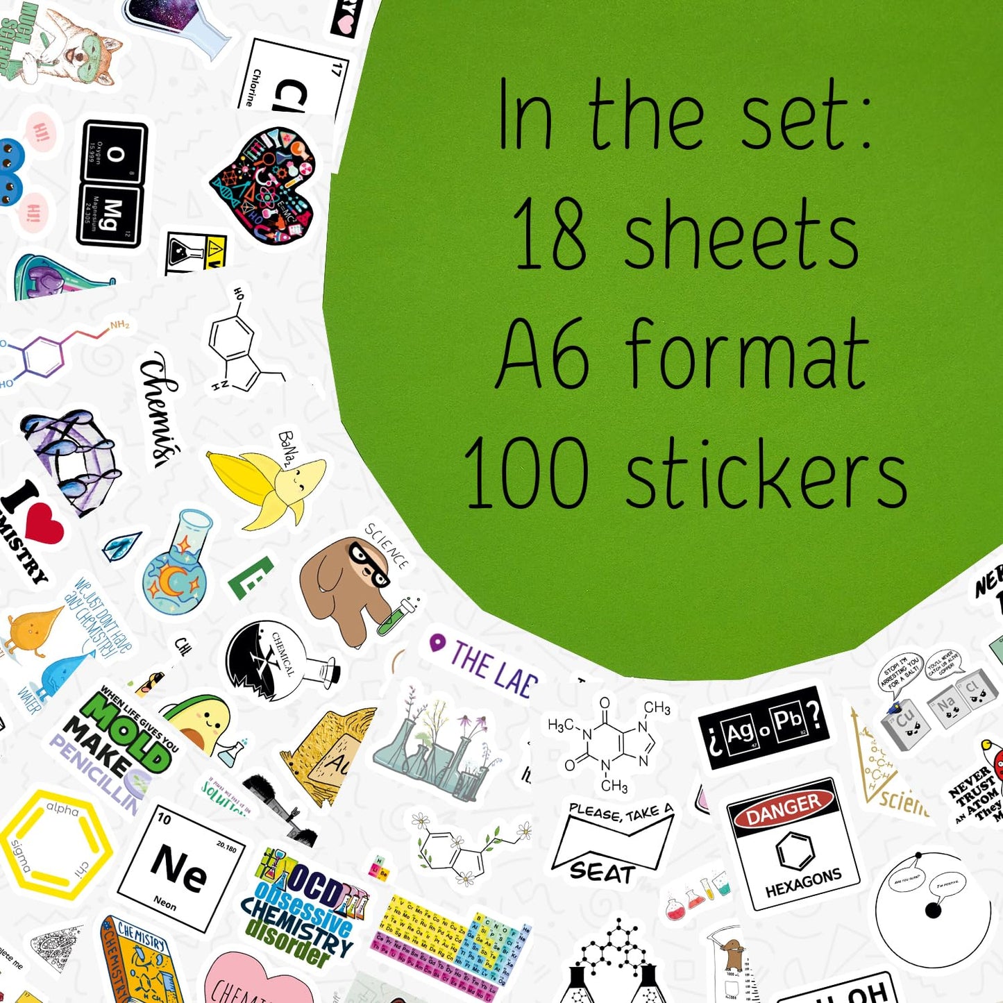Bulbacraft 100Pcs Funny Chemistry Stickers For Laptop, Chemistry Computer Stickers, Lab Decals - Chemistry Gifts For Teachers, S