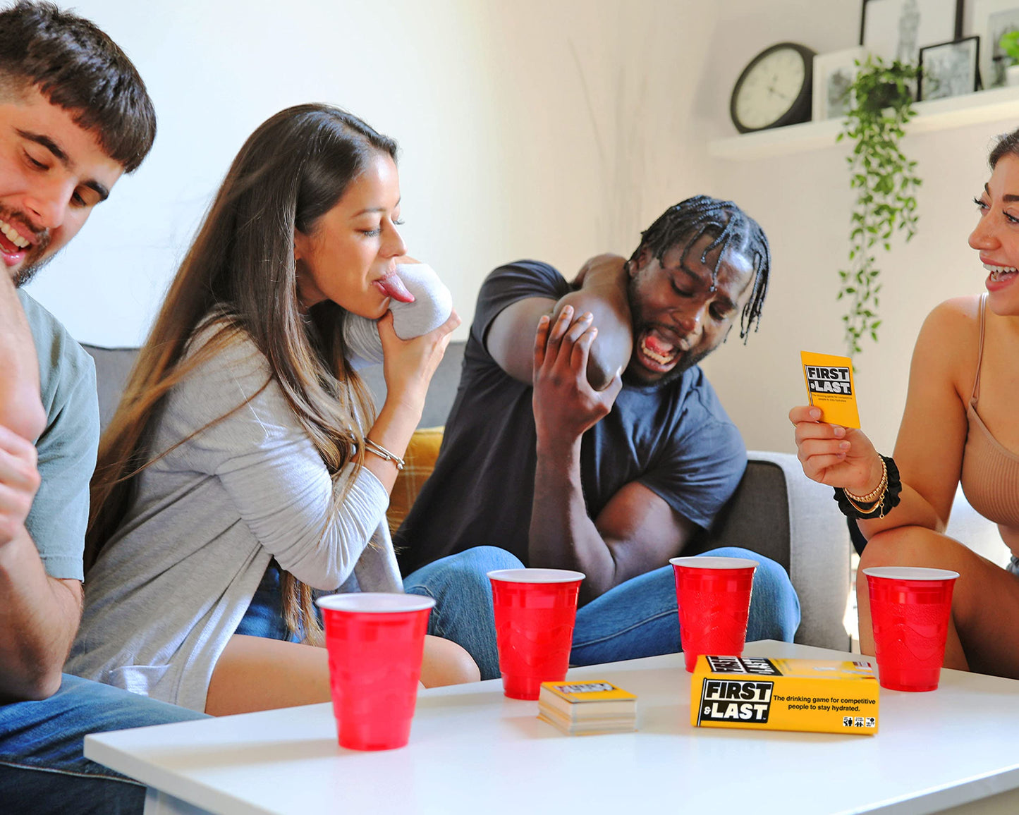 WHAT DO YOU MEME? First & Last Drinking Game for Adults - Competitive Fun, Yellow, Model FL455, Paper Material