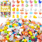 Barydat 800 Pcs Mini Resin Animals Figures Bulk Miniature Toys Garden Accessories for Pranks Hide Party Gift Duck Tiny Resin Toys for Crafts Micro Landscape Plant Pots Dollhouse(Classic)