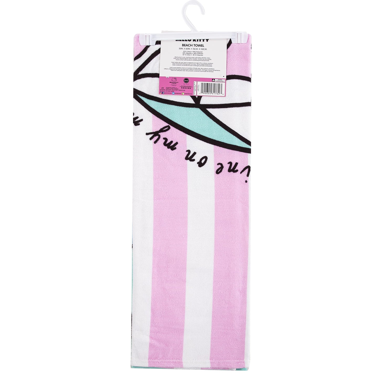Hello Kitty Umbrella Drink 30 X 60 Inch Beach Towel