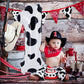 AIQINHU Cow Print Number 1 Balloon - Large 40 Inch Foil Mylar for 1st Birthday Party Decorations, Animal Farm Cowboy Theme