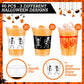 Sliner Halloween Party Plastic Cups 12 oz Halloween Disposable Cups Blood Splattered Skeleton Printed Design Halloween Cups for