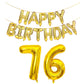 Shuntai 76Th Birthday Decorations For Men Women 76 Balloon Number Gold Jumbo Numbers 67 Foil Mylar Balloons With Happy Birthday