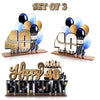 Lingteer Happy 40Th Birthday Gold Acrylic Table Topper Centerpieces Set - Cheers To Forty Years Old Birthday 40Th Bday Party Gift Decorations.