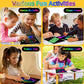 GLCSC 60 Pcs Scratch Art for Kids, Rainbow Scratch Paper, Black Magic Scratch Off Craft Set for 3 4 5 6 7 8 9 10 Years Old Girls