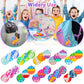 Genuvi Mini Pop Fidget Toy Pack - 30 PCS Silicone Sensory Keychains for Kids - Ideal Party Favors & Classroom Prizes - Multiple Colors