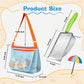 Lidago Beach Toy Set Include 3 Mesh Shovels And 3 Beach Mesh Bags,Kids Sand Sifter Colorful Mesh Bag For Shells Collecting