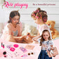 MILEILUOYUE 36Pcs Girl Wallet & Cosmetics Set, Child-Size Handbag & Mobile Phone, ABS Material, Ideal Birthday Gift for Girls 3-8 Years Old