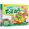 Klever Kits Foil Art Kit for Kids - Arts & Crafts Supplies, Mess Free Coloring, Dinosaur Foil Foam Stickers, Creative Travel Toy
