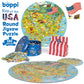 boppi USA State Map Jigsaw Puzzle - 150 Pieces, 100% Recycled Card, Educational Fun for Kids Ages 5+, Colorful USA Map Design