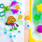 Glo Pals X Sesame Street Water-Activated Bath Toy With 6 Reusable Light-Up Cubes For Sensory Play (Julia, Cubes With Character)