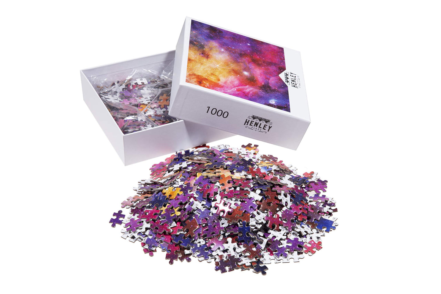 Henley Place Starry Galaxy Puzzle – Space Puzzle For Adults, Galaxy Invader 1000 Piece Stars And Nebula Illustration, Hard Puzzle For Family And Friends, 20X27 Inches