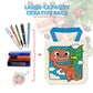 Vkpi 12 Pieces Kids Coloring Goodie Bags, Reusable Canvas Bag, Cute Art Party Favors, Color Your Own Bags For Diy Painting Birth