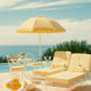 Business & Pleasure Co. Classic Pool Float - Vintage Inflatable Pool Ring For Kids - Riviera Mimosa - S/M