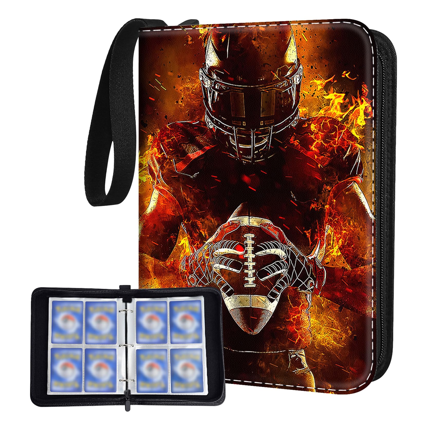 Bebomne Football Card Binder Holder 480 Pockets with 60 Removable Sleeves  Portable Sports Trading Cards Binder Album Collector Organizer Protectors with Zipper Waterproof