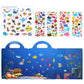 Astaron Reusable Sticker Book For Toddlers, 88 Pcs Ocean Stickers Road Trip Activities Car Airplane Activities Travel Toys For Kids, Kids Quiet Time Activities (2-6 Age)