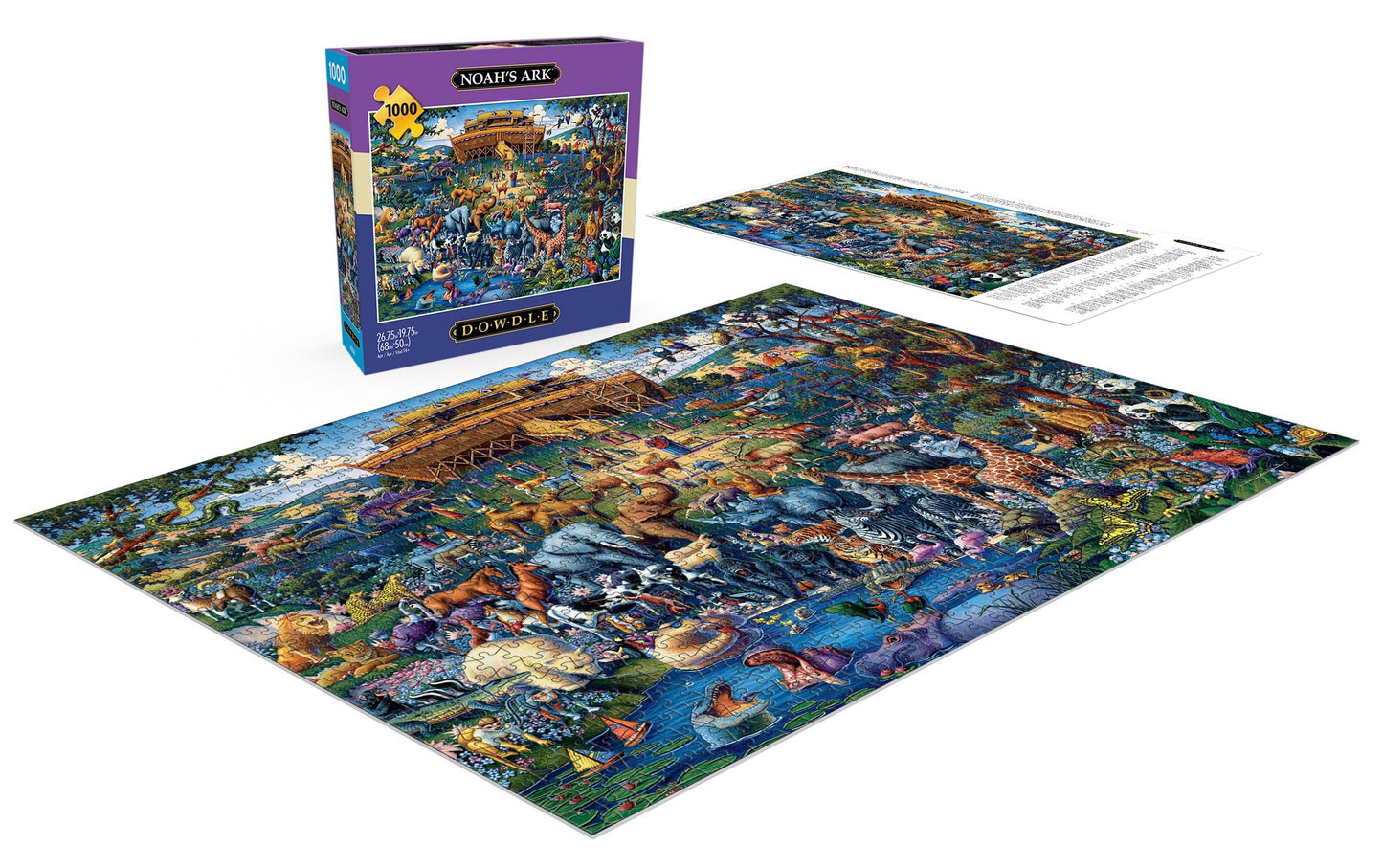 Buffalo Games Noah's Ark 1000 Piece Jigsaw Puzzle - Large Multicolor Paper - Model 12816 for Adults, Perfect for Game Nights
