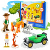 LUPPA La Granja de Zenon Playset - Set of 6 Action Figurines, 9.6" Wood Toys, Zenon, Percheron, Beto, Lola, Bart