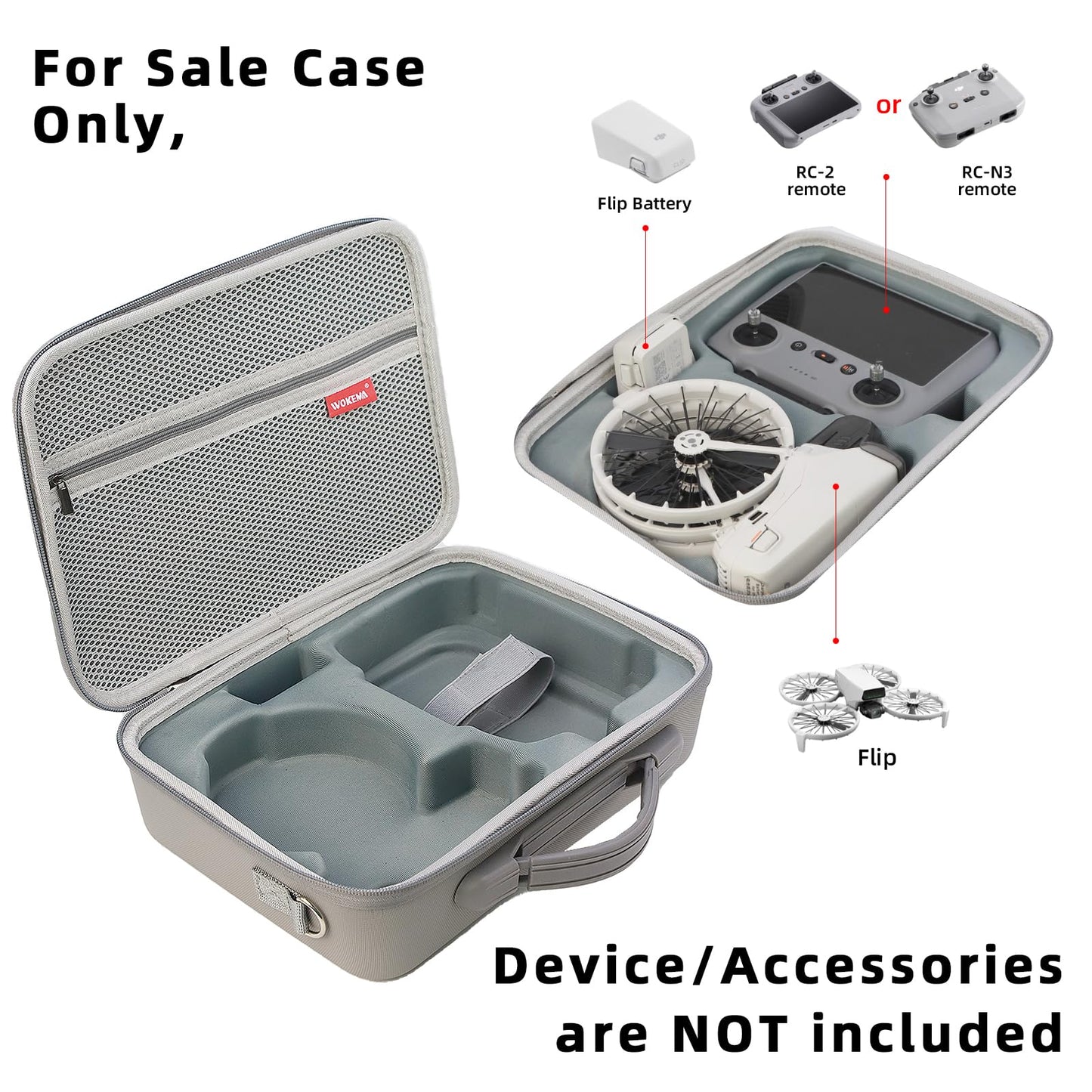 Wokema Father&I Drone Flip Rc2 Rcn3 Combo Accessories Only (Carry-Ing) Protective Protector Carrier Case Hard Storage Bag Holder