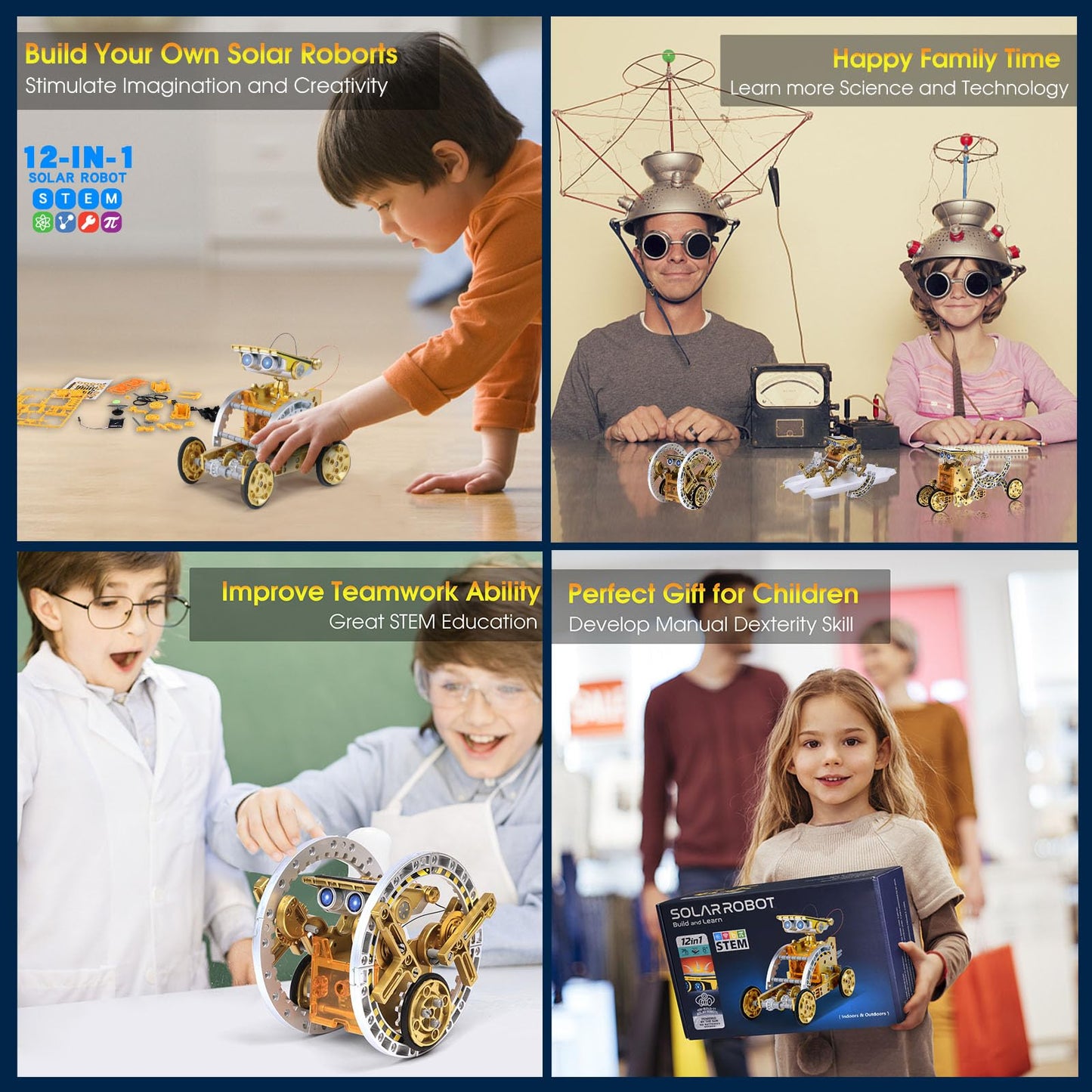 Raesoot Stem Toys For Kids Age 8-13, 12-In-1 Solar Robot Building Science Kits For Boys Girls Teen Age 9 10 11 12, Engineering Christmas Birthday Gifts For 8+ Year Old Boys