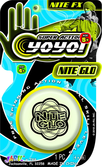 Ja-Ru Glow In The Dark Yoyo For Kids (1 Unit) | Responsive Yo-Yos For Beginner And Professional Players| Pinata Filler Gifts Ideas For Party Favors | Item # 788-1P
