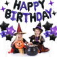 TONIFUL 35PCS Black Purple Happy Birthday Decorations Kit 16 Inch Happy Birthday Balloon Banner Decorations Supplies for Men Wom