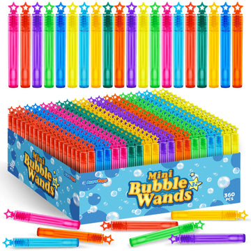 360 Pcs Mini Bubble Wands,Bubble Party Favors Assortment Toys For Kids,Themed Birthday, Halloween, Goodie Bags, Carnival Prizes,