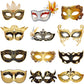 Sumind 12 Pieces Mardi Gras Masquerade Mask Venetian Carnival Mask Retro Punk Masks for Mardi Gras Fancy Costume Halloween Party