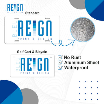 Bleu Reign Personalized Licence Plate Decor - Vermont Blackout Holiday 2021 State, Add Custom Name (6X12 Inches)