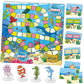 Broytain Word Ocean Phonics Board Game For Kids,Educational Learning Word Board Games For Boys And Girls,Reading And Spelling Wo