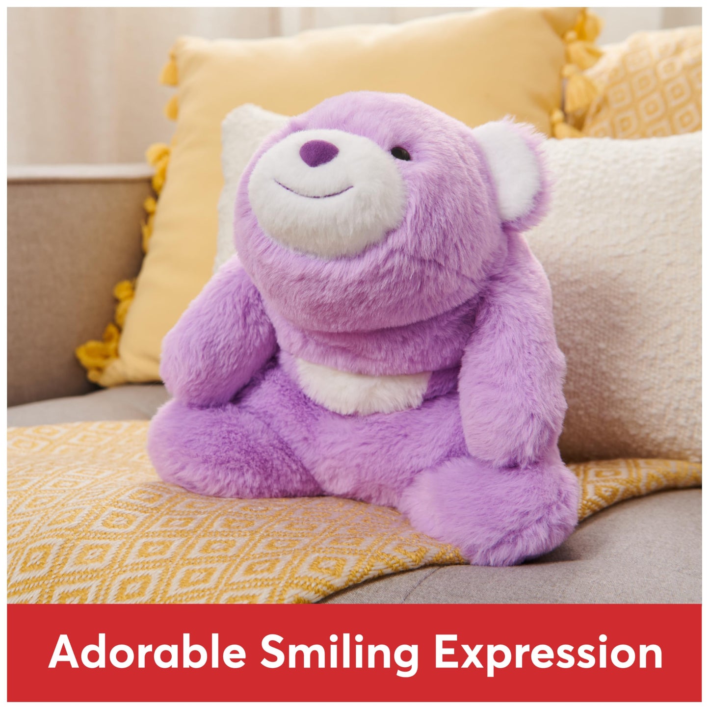 GUND Snuffles Teddy Bear Plush Toy, Purple, 10”, High Quality Materials, Ages 1+