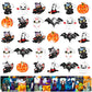 FIDWOD 64pcs Halloween Party Favors for Kids: Stocking Fillers Pop Keychains - Box Fillers Party Favours for Children- Fidget To