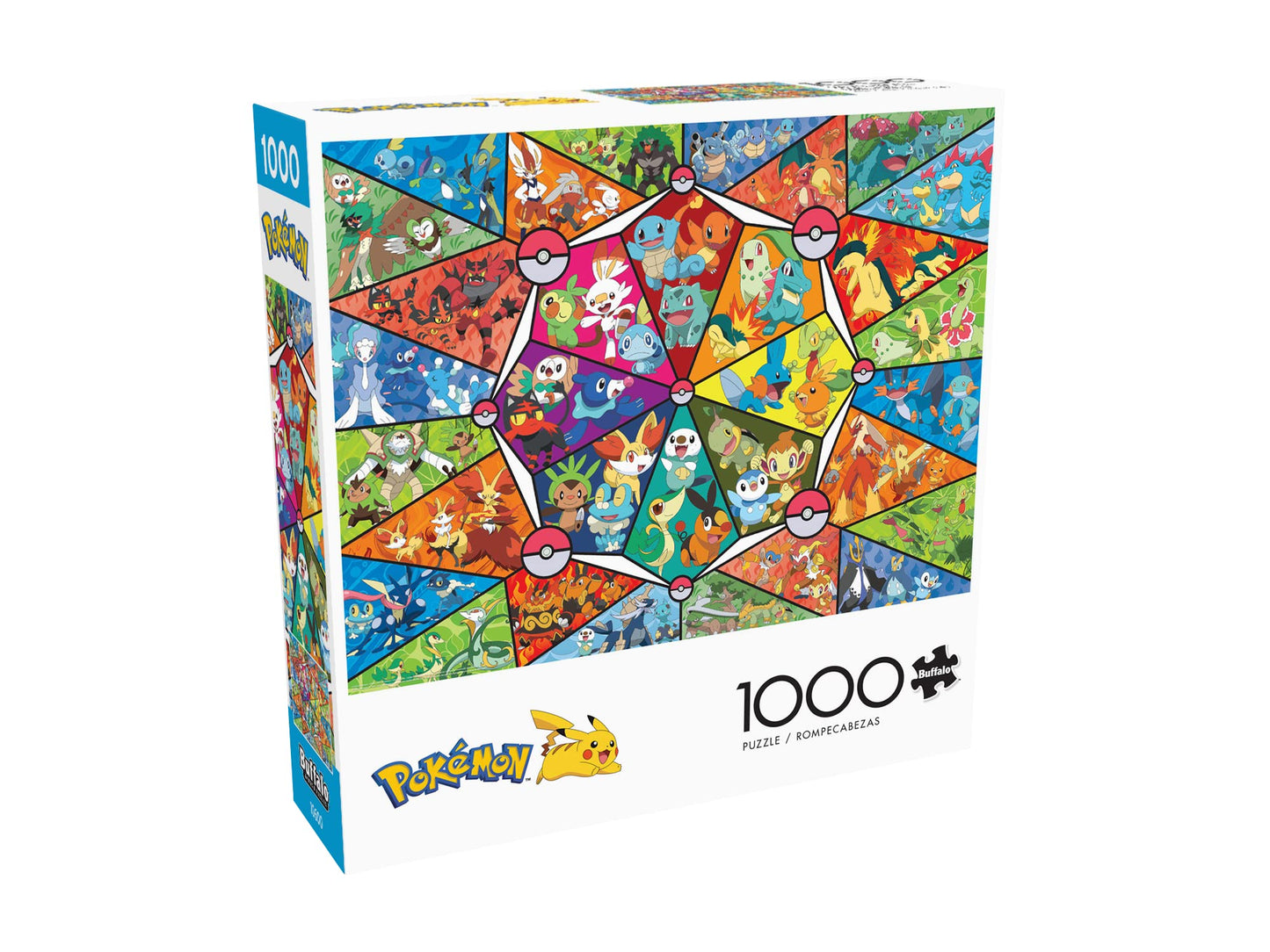 Buffalo Games Pokemon Stained Glass Starters 1000 Piece Jigsaw Puzzle - Large Multicolor - Challenging for Game Nights, Model 11833