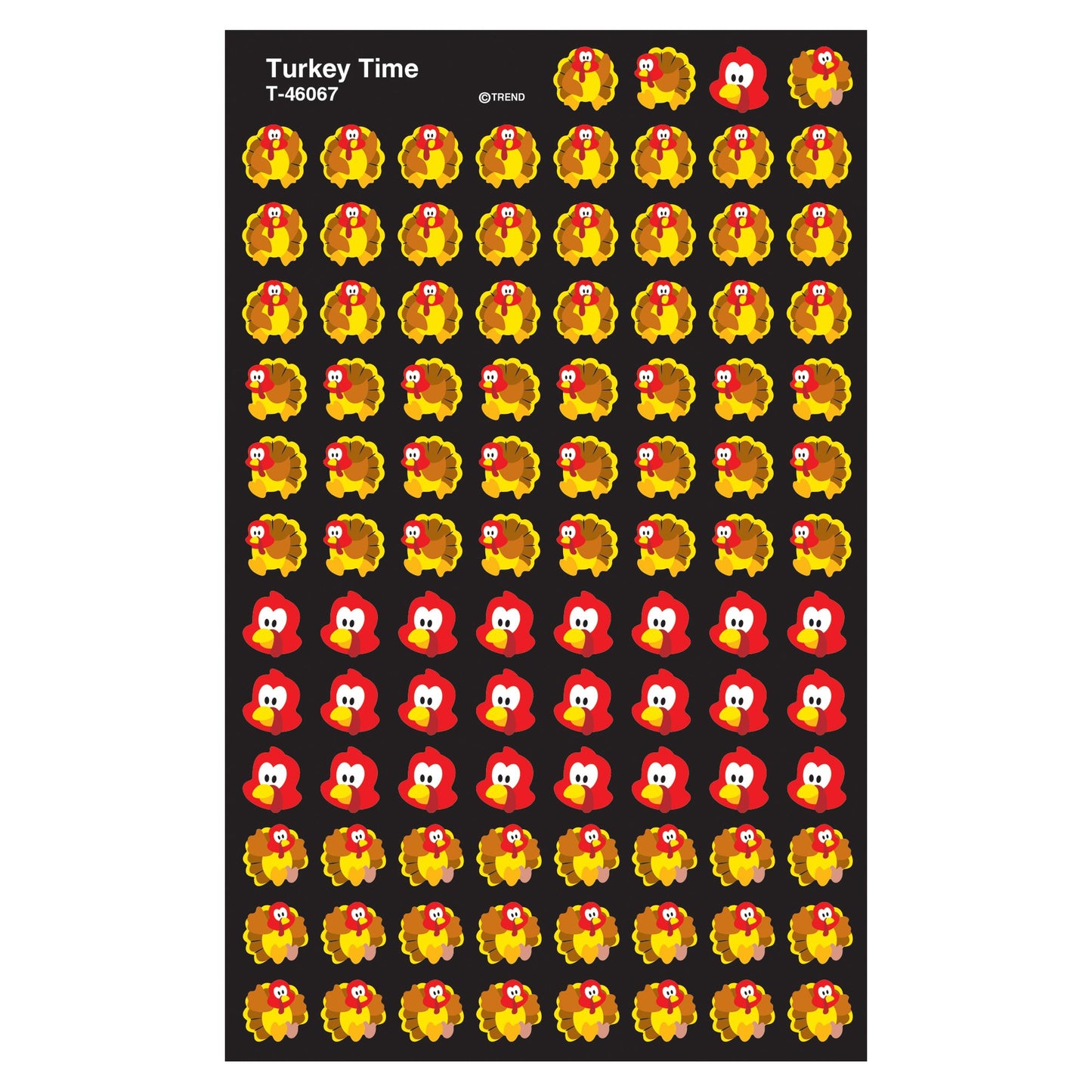 Trend Enterprises, Inc. Turkey Time superShapes Stickers, 800 ct