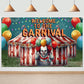 Avezano Halloween Circus Decorations Creepy Carnival Banner 6 x 3.6 ft Scary Circus Halloween Party Backdrop Indoor Outdoor