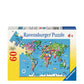 Ravensburger World Map Jigsaw Puzzle | 60 Unique Pieces | Ideal For Kids | Skill-Enhancing Excellent Gift For Birthdays And Holidays