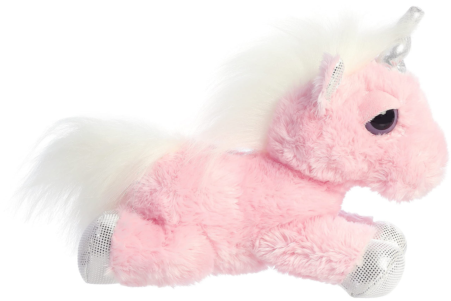 Aurora® 10" Dreamy Pink Unicorn™ Stuffed Animal - Polyester, Captivating Gaze, Model 21247
