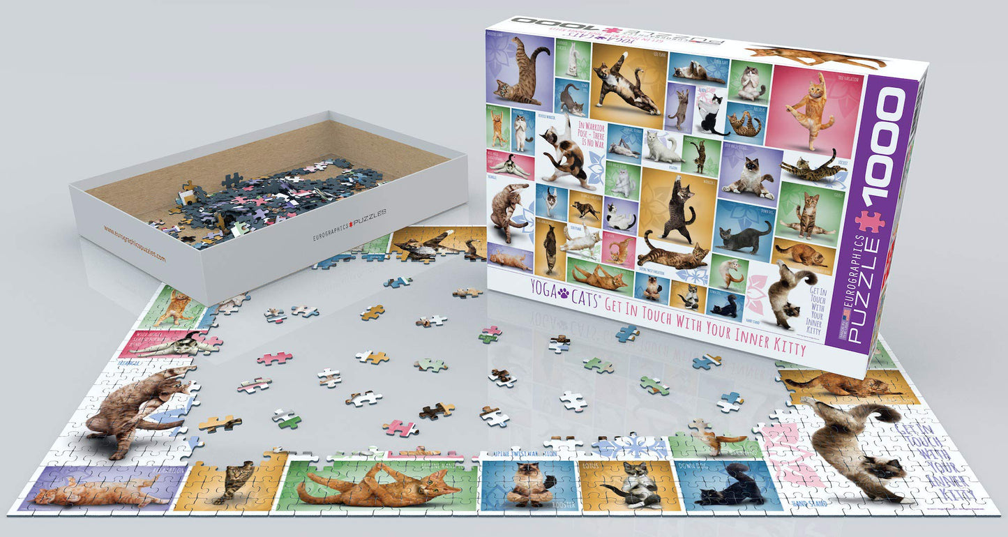 Yoga Cats 1000-Piece Puzzle