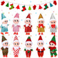 HyDren 10 Pcs Christmas Elf Tiny Plush Elf Colorful Christmas Mini Holiday Stocking Stuffers Xmas Miniature Toys for Advent Cale