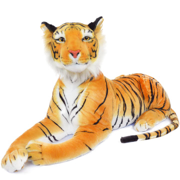 Viahart Rohit The Orange Bengal Tiger - 46 Inch (Tail Measurement Not Included) Big Stuffed Animal Plush Cat - By Tigerhart Toys