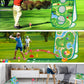 YSZZYSM 4-In-1 Kids Golf Games Set - Chipping Net, Putting Mat, Cornhole Board - Indoor/Outdoor - Blue - Model 7888-32 - 25.