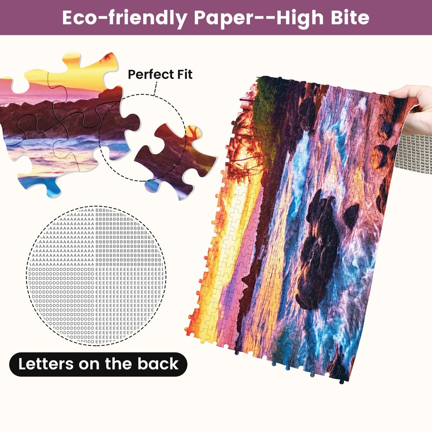 500 Piece Beach Puzzle For Adults-Sunset Puzzle | Recycled Cardboar Jigsaw Puzzles 500 Pieces | Challenging Family Activity Grea