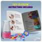 Dan&Darci Light Up Button Flower Craft Kit for Kids, Multi-colored, Medium, Ages 4-8, Arts & Crafts Gift