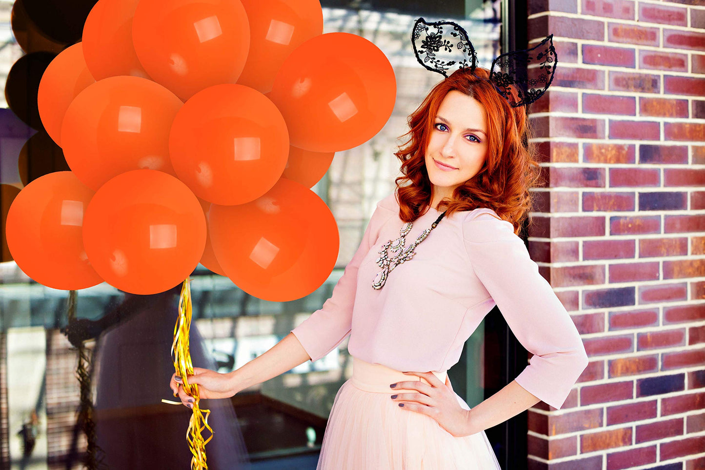 Treasures Gifted Burnt Orange Balloons - Orange Matte Balloons - Orange Latex Balloons 12 Inch - Premium Orange Rust Balloons -
