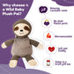 WILD BABY Sloth Stuffed Animal - 10" Heatable Plush Toy with Lavender Scent, Perfect for Kids